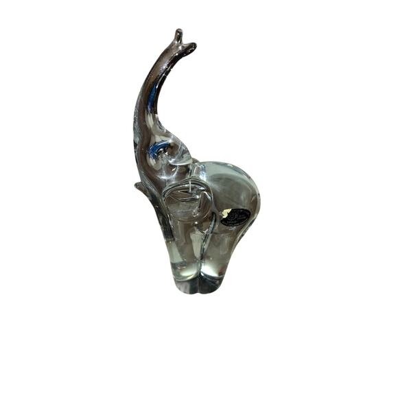 Chalet lead crystal glass elephant figurine crafted in Canada